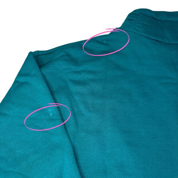 Vintage Banff Canada Sweatshirt Embroidered Ruched Mock Neck Super Shirt Large - Picture 9 of 12